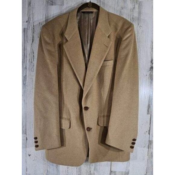 Kingsridge The Toggery Mens Blazer Approx Size 42 100% Camel Hair Vintage READ - Picture 1 of 15